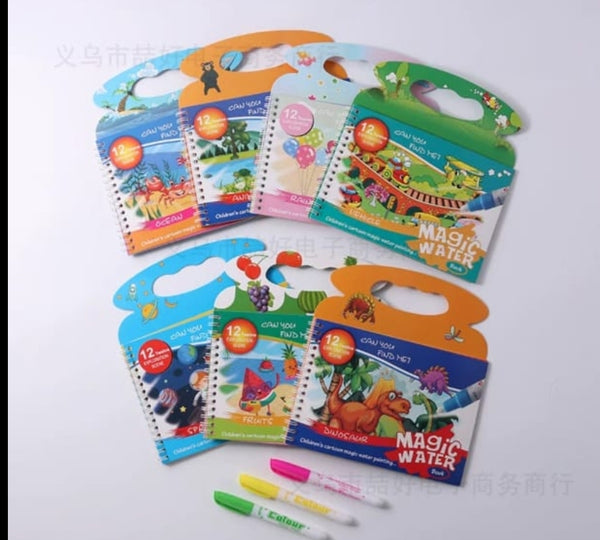 Pack 2 libros mágicos para pintar con agua